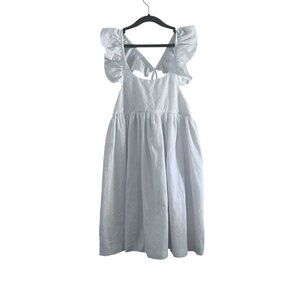 Kelly's Kids Girl's White Sleeveless Ruffle Dress Size 8-10